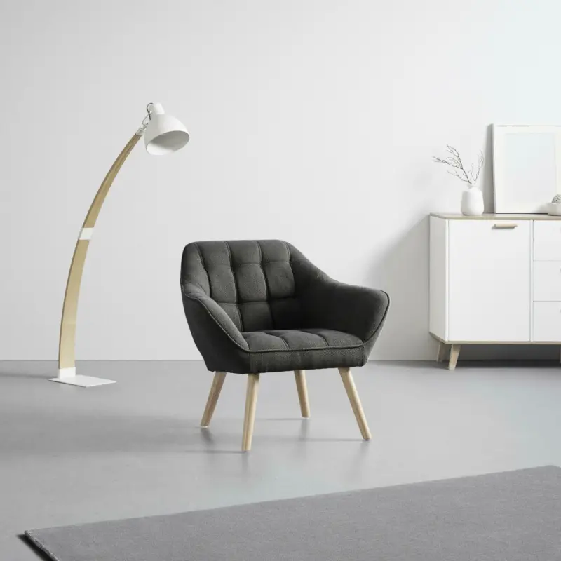 Sessel 'Monique', dunkelgrau