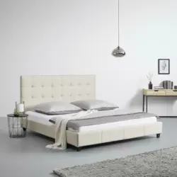Polsterbett 'Frederico', ca.180x200cm, beige