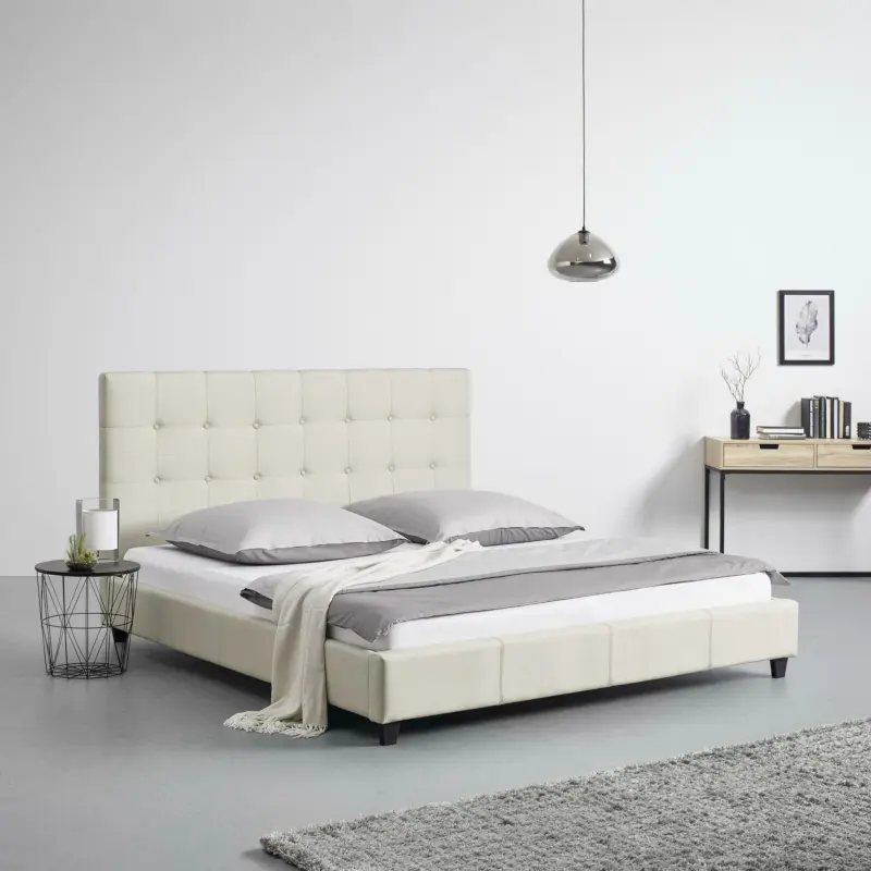 Polsterbett 'Frederico', ca.180x200cm, beige