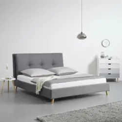 Polsterbett 'Camilla', ca.180x200cm, grau