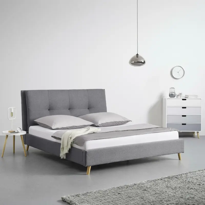 Polsterbett 'Camilla', ca.180x200cm, grau