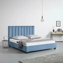 Polsterbett 'Clara', ca.180x200 cm, blau