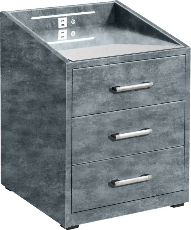 Nachtkästchen in Blau