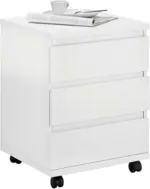 mömax Rollcontainer Weiß Hochglanz