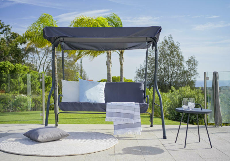 Hollywoodschaukel Malaga in Anthrazit