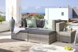 Loungegarnitur in Grau