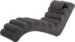 Liege in Grau mit Nackenkissen