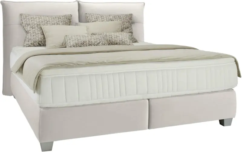 Boxspringbett in Sandfarben ca. 160x200cm