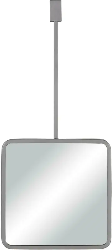Wandspiegel aus Metall in Grau