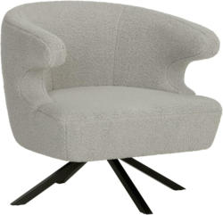 Sessel aus Plüsch in Grau