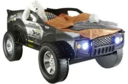 Kinder-/Juniorbett in Schwarz 'Jeep'