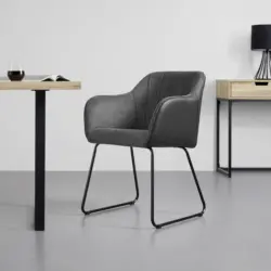 Armlehnstuhl 'Johanna', dunkelgrau