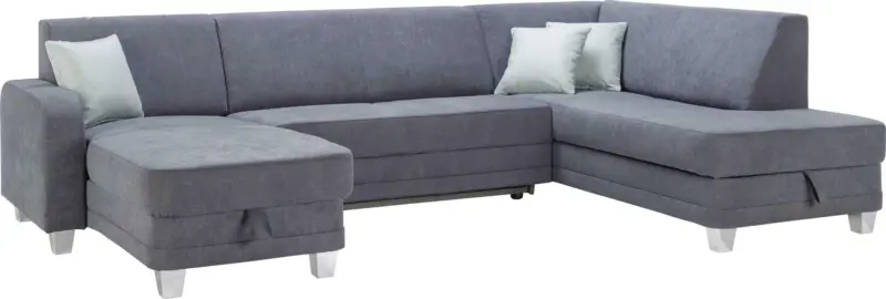 Wohnlandschaft in Dunkelgrau