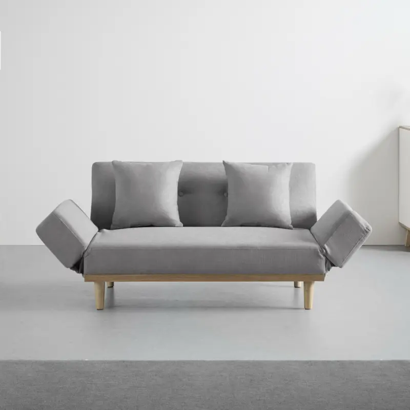 Schlafsofa 'Felicia' inkl. Kissen, hellgrau