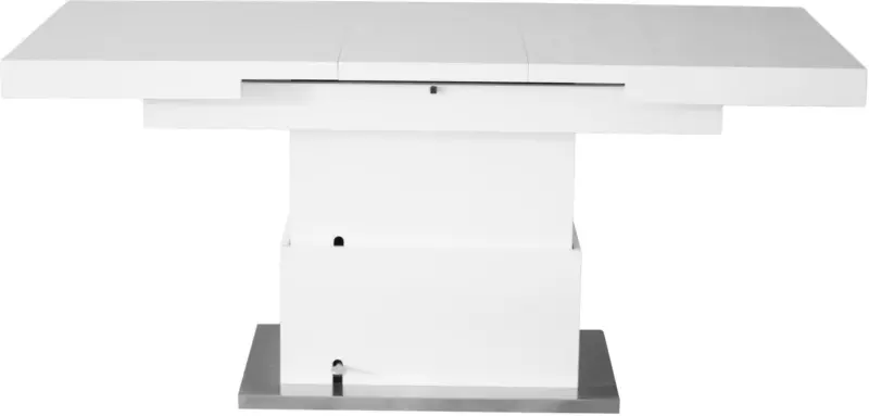 Couchtisch in Weiß ca. 133-170x51-77x80cm