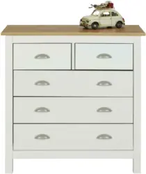 Kommode aus Kiefer massiv in Weiß