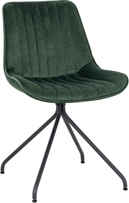 Stuhl aus Samt in Grün