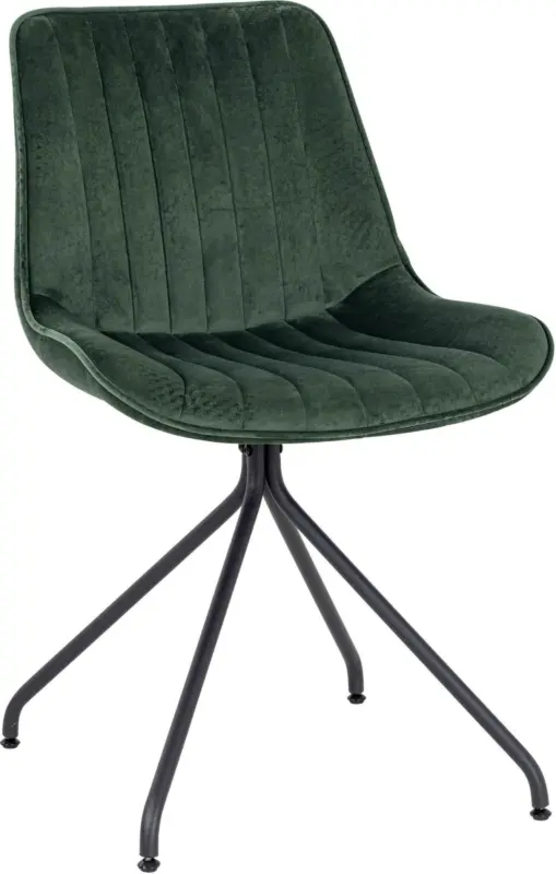 Stuhl aus Samt in Grün