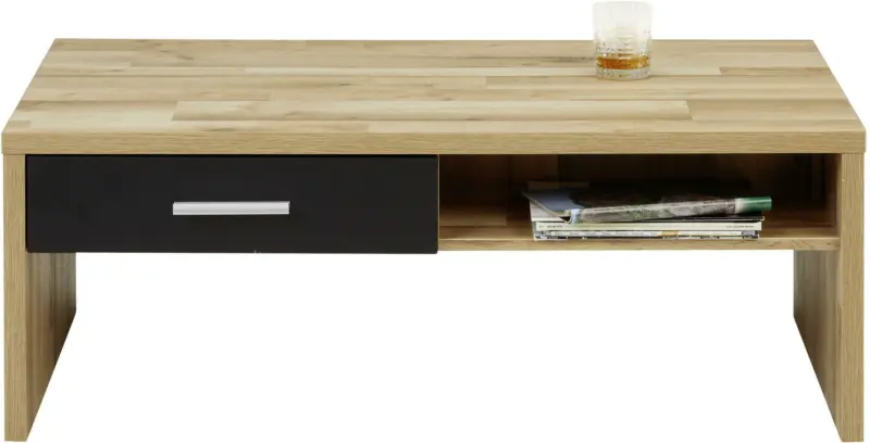 Couchtisch in Schwarz/Eichefarben