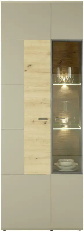 Vitrine in Eichefarben