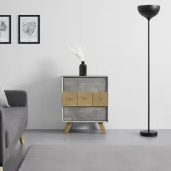 Nachtkästchen 'Casper', grau