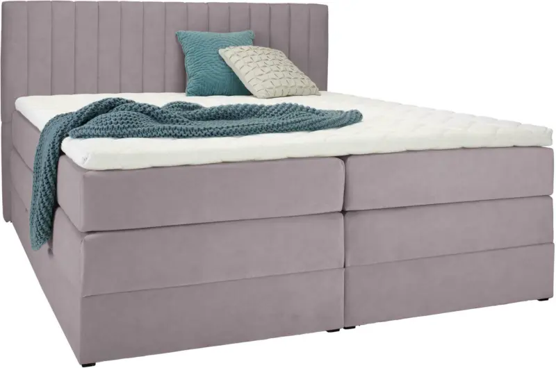 Boxspringbett in Flieder ca. 180x200cm