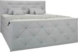 Boxspringbett in Hellgrau ca. 160x200cm