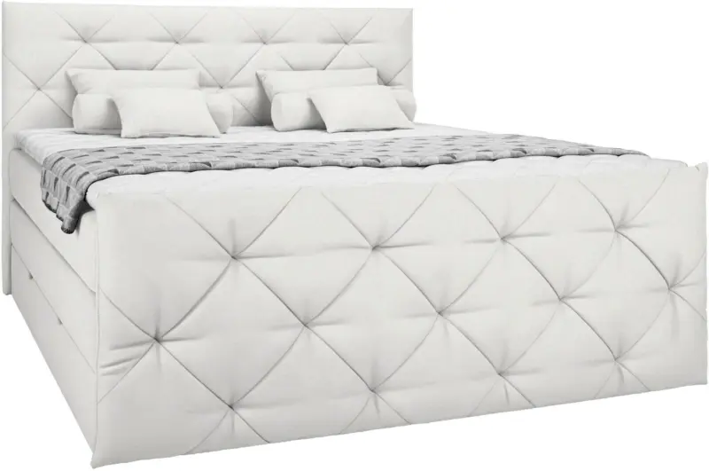 Boxspringbett in Weiß ca. 180x200cm