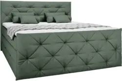 Boxspringbett in Grün ca. 160x200cm
