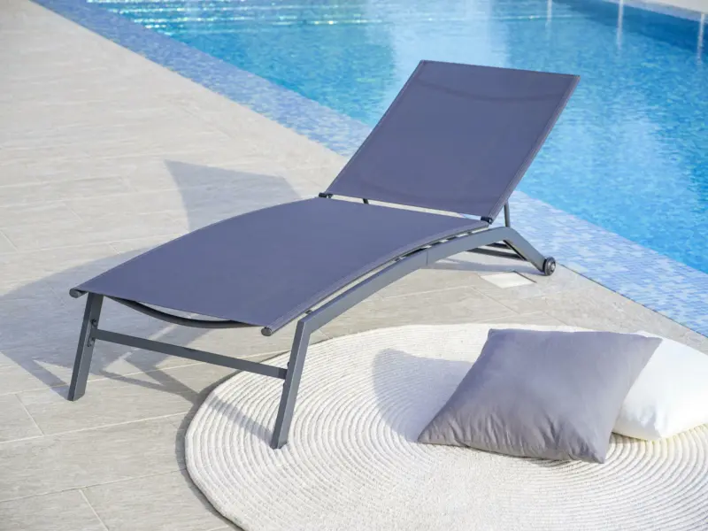 Sonnenliege Portugal in Anthrazit