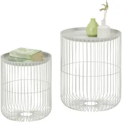 Beistelltischset aus Metall, 2-teilig