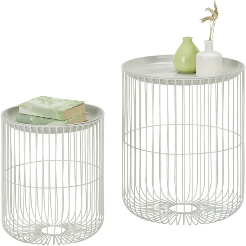 Beistelltischset aus Metall, 2-teilig