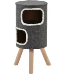 Kratzbaum Doubly in Grau/Naturfarben