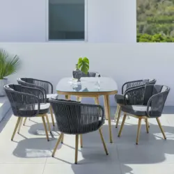 Loungegarnitur 'Sofia' inkl. Kissen, grau