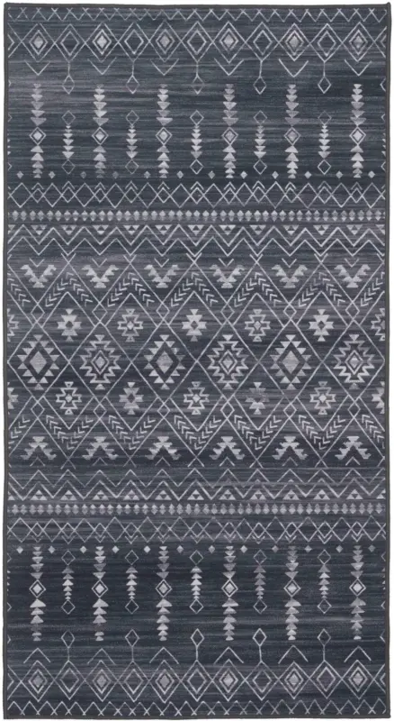 Webteppich Mississippi 3 in Schwarz ca. 160x230cm