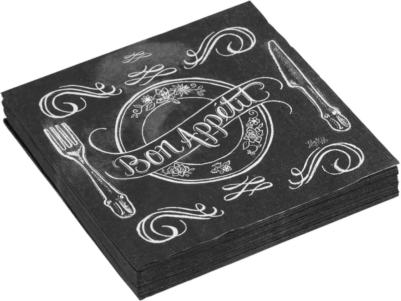 Serviette Kai in Schwarz