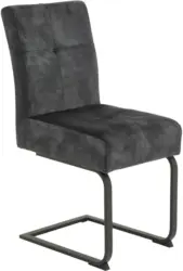 Schwingstuhl aus Samt in Anthrazit