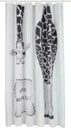 Duschvorhang Giraffe in Grau ca. 180x200cm