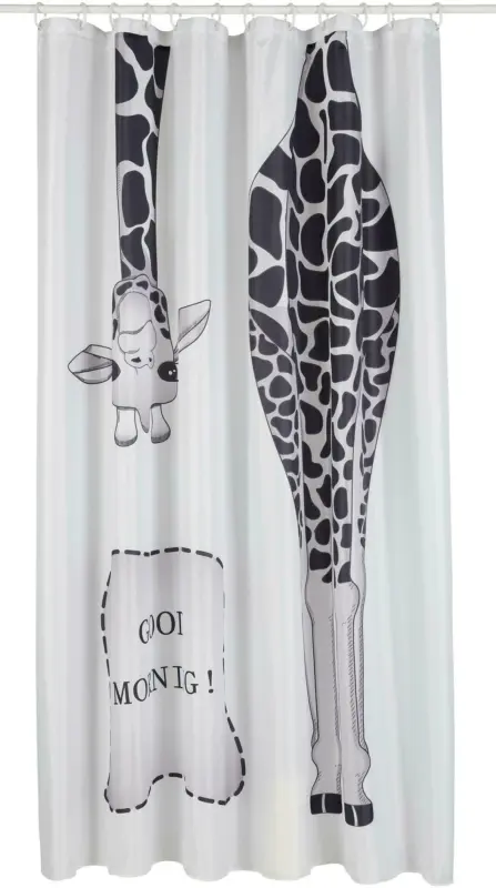 Duschvorhang Giraffe in Grau ca. 180x200cm