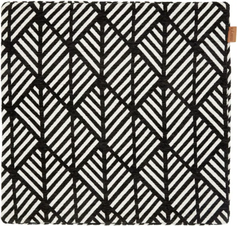 Kissenhülle Mary Jacquard Schwarz 45x45cm