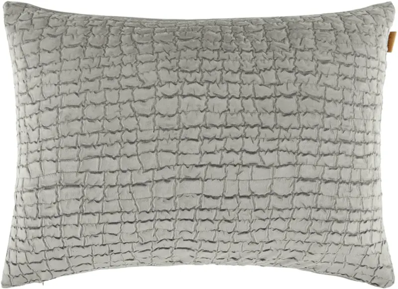 Kissenhülle Mary Kroko in Hellgrau ca. 40x60cm
