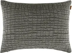 Kissenhülle Mary Kroko in Dunkelgrau ca. 40x60cm