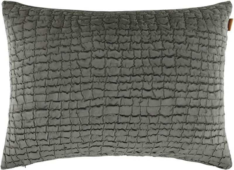 Kissenhülle Mary Kroko in Dunkelgrau ca. 40x60cm
