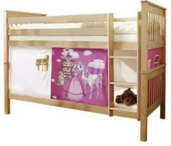 Etagenbett 'Sammy', aus Buche, weiß/pink
