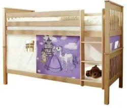 Etagenbett 'Sammy', aus Buche, lila/weiß