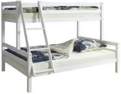 Etagenbett 'Maxim', aus Buche, weiß
