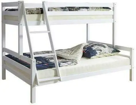 Etagenbett 'Maxim', aus Buche, weiß