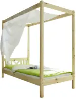 mömax Himmelbett 'Laluna', aus Kiefer, kieferfarbe