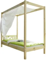 Himmelbett 'Laluna', aus Kiefer, kieferfarbe