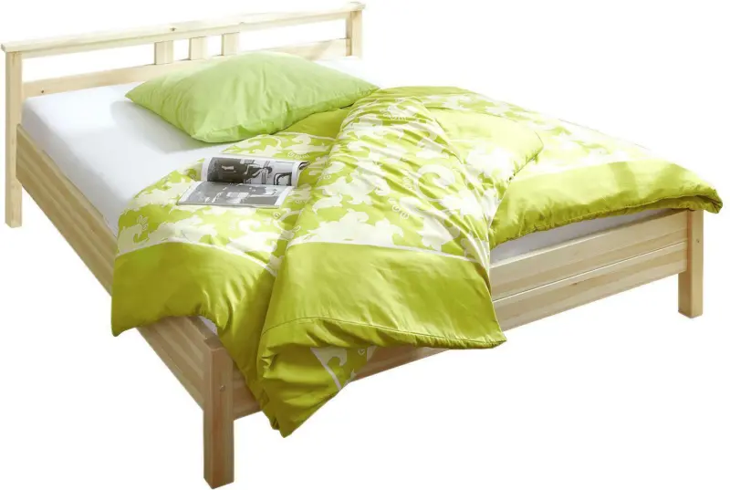 Bett 'Merci', aus Kiefer, kieferfarbe